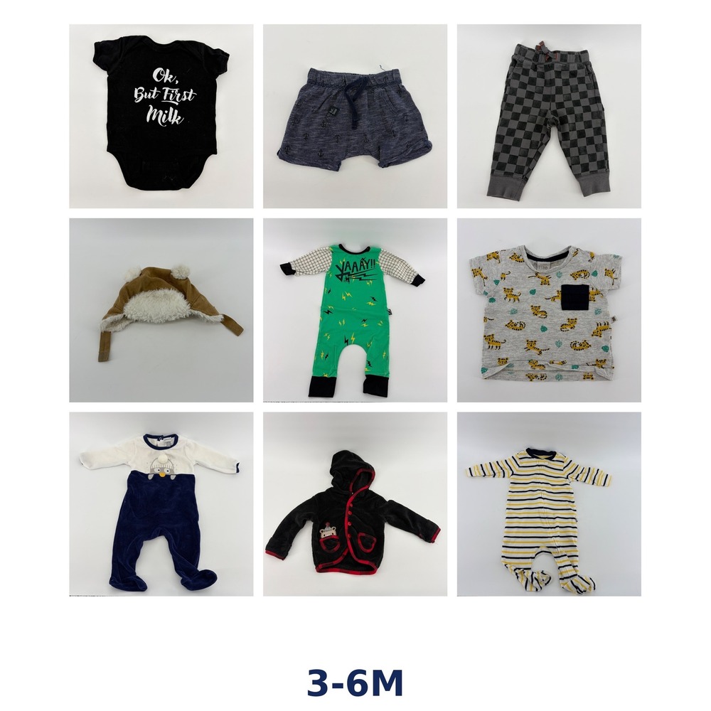 Baby Boy Clothing Lot 9-Pc Bundle 3-6 Months Tea Collection Absorba Gap Jacket
